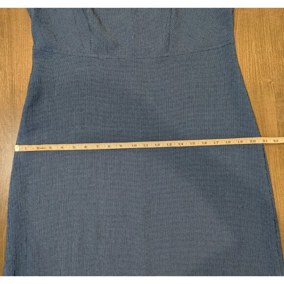 Vintage Kellwood Company Knee Length Jumper Dress Textured Blue Size 10 - Picture 7 of 8